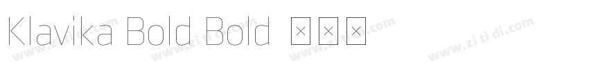 Klavika Bold Bold字体转换